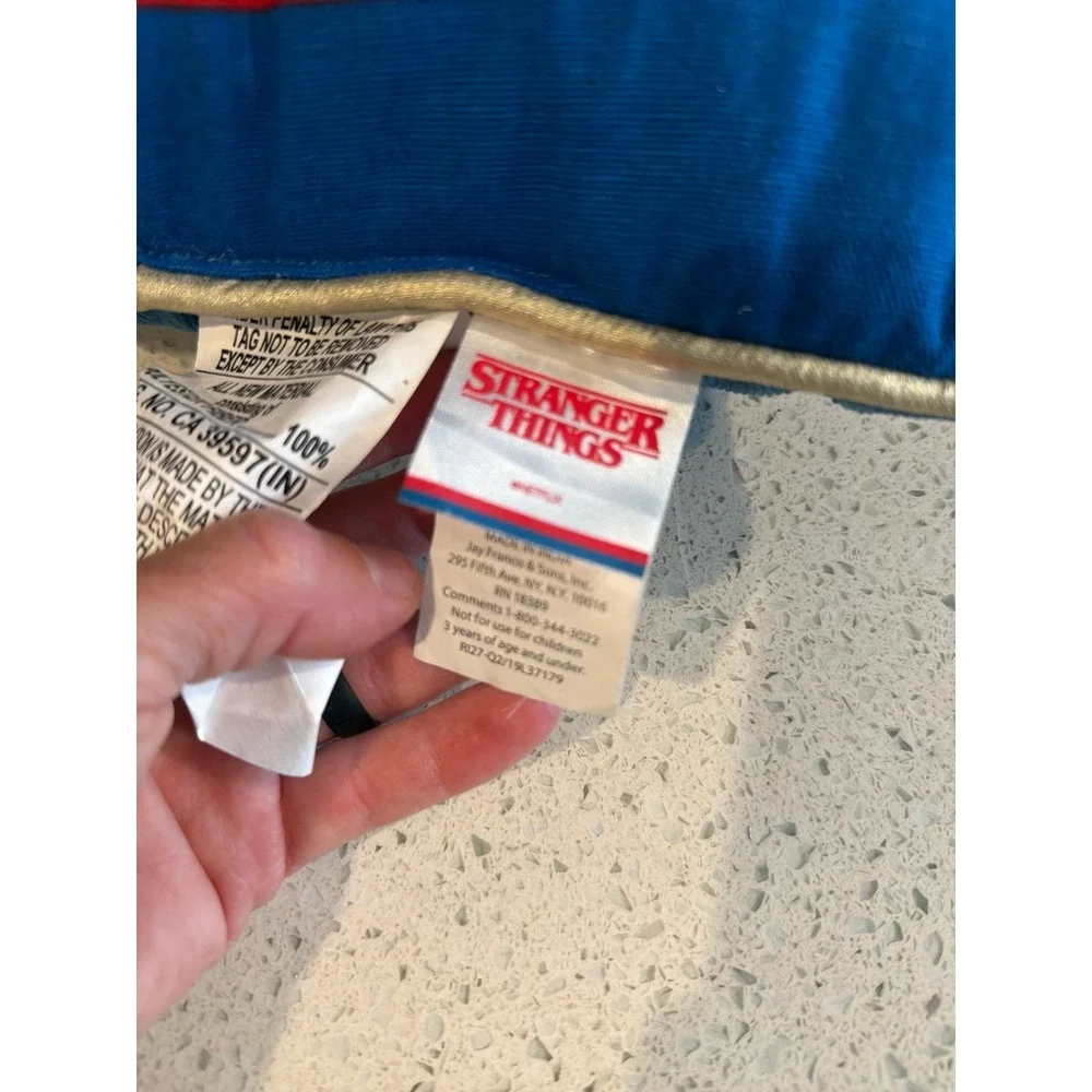 Netflix Stranger Things Scoops Ahoy Throw Pillow Blue‎ Corduroy Cushion 16 Inch